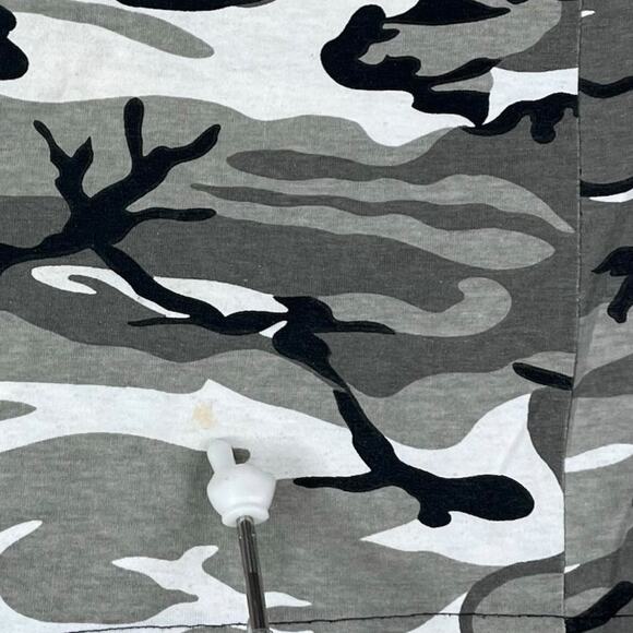 Vintage Winter Camo Shirt Cotton Short Sleeve 90s - Picture 7 of 7